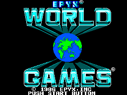 World Games title screen for Sega Master System